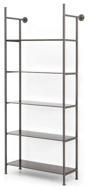 Mozell Modular Bookshelf System Single Industrial Bookcases