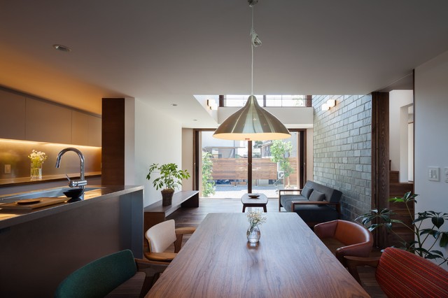 長野市若里の家 mid-century-esszimmer