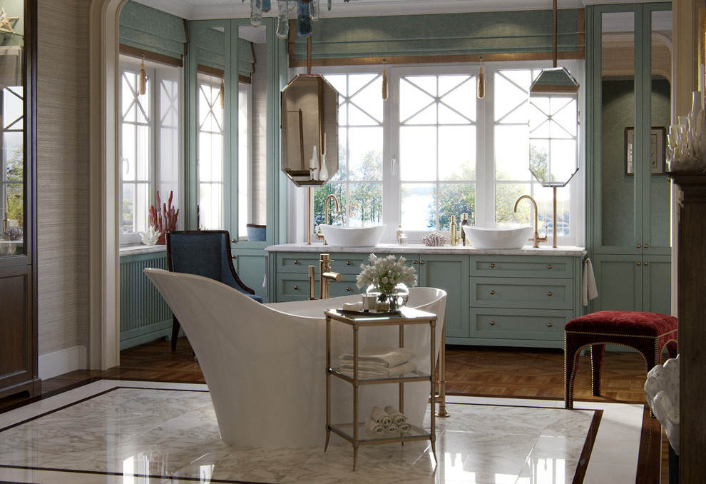 Проект большой ванной комнаты в загородном доме