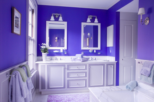 Design ideas for an eclectic bathroom in Boston.