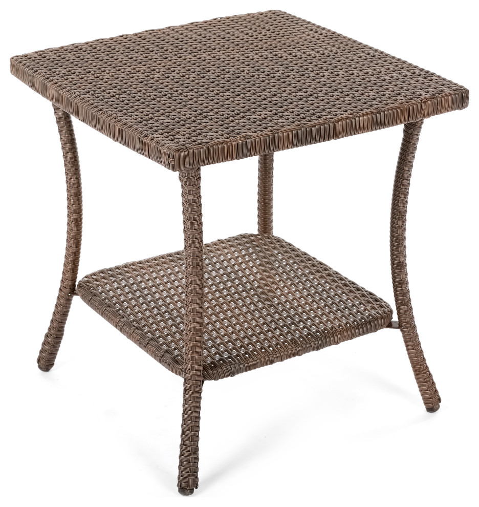 Leisure Collection Outdoor Garden Patio Furniture End Table Tropical