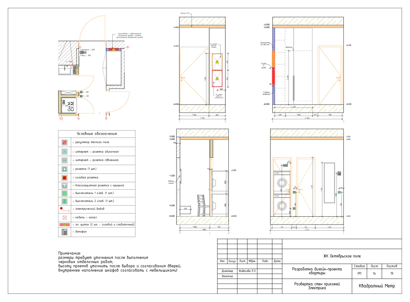 Дизайн-проект квартиры в ЖК Октябрьское поле 36 м2