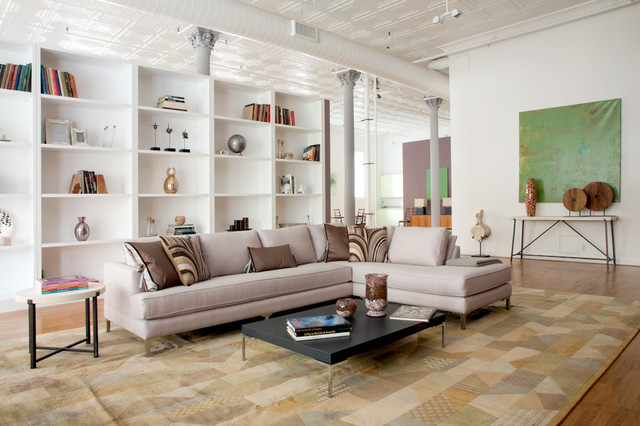 Broome St Loft Soho New York contemporaneo-salon