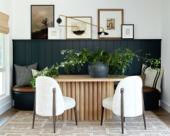 Houzz Tour:  Dark and Moody Contrast With Serene and White