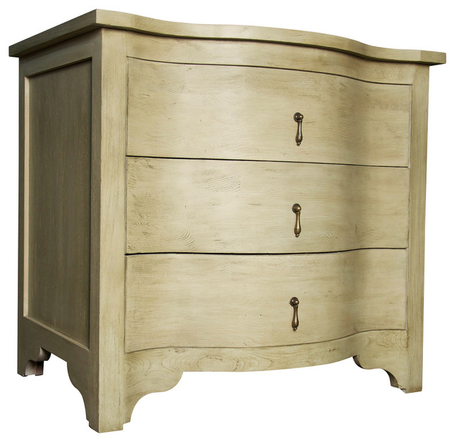 Epona French Country Curved Elm Vintage Gray Dresser
