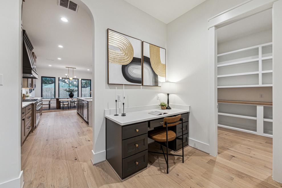 Inspiration for a transitional hallway remodel in Houston