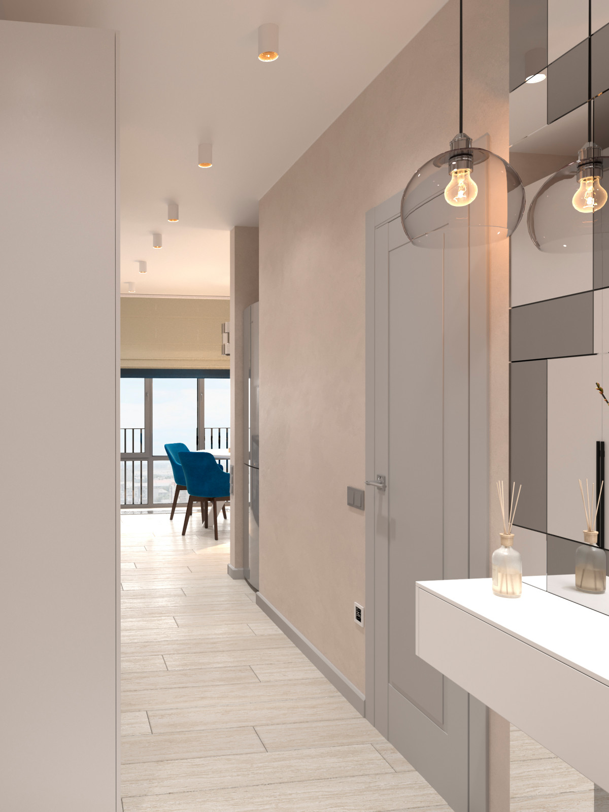 Квартира для холостяка (визуализации и коллажи)