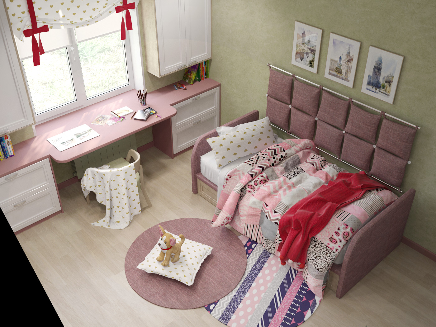 Дизайн детской для девочки