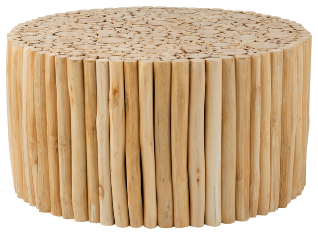 East At Main S Narrows Brown Teakwood Round Coffee Table East At Main S Narrows Brown Teakwood Round Coffee Table