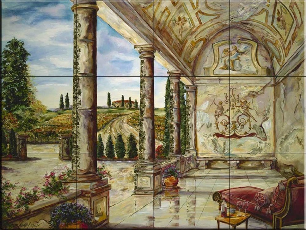 Tile Mural, Villa Angelica by Karen Stene
