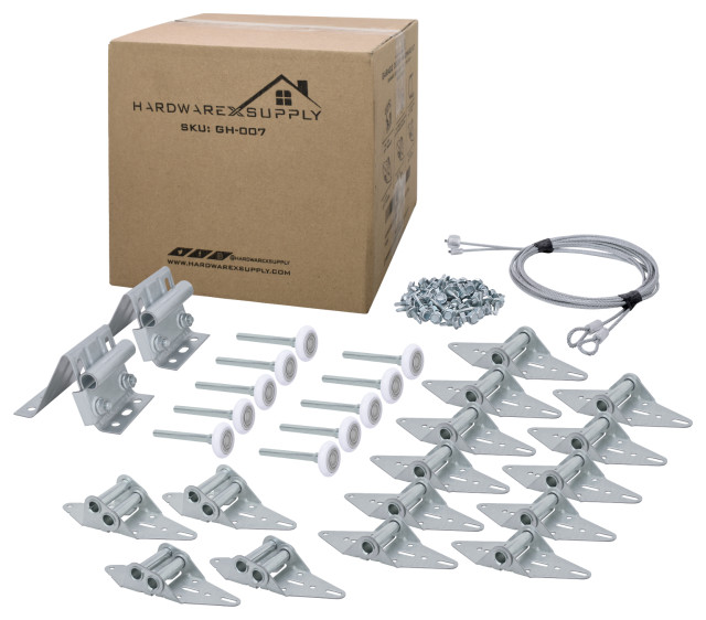 HardwareXsupply Garage Door Hinge Roller Bracket Hardware Tune Up Kit for 16'x7' Traditional