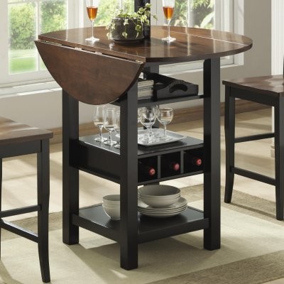 Ridgewood Counter Height Drop Leaf Dining Table With Storage Black Ridgewood Counter Height Drop Leaf Dining Table With Storage Black Modern Tables By Hayneedle