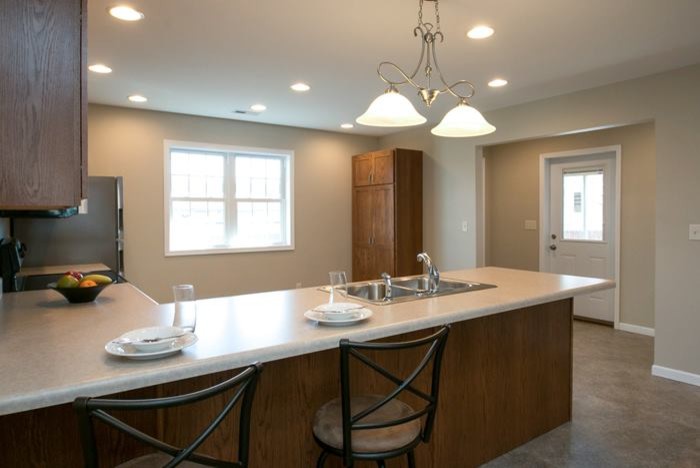 Transitional kitchen photo in Cedar Rapids
