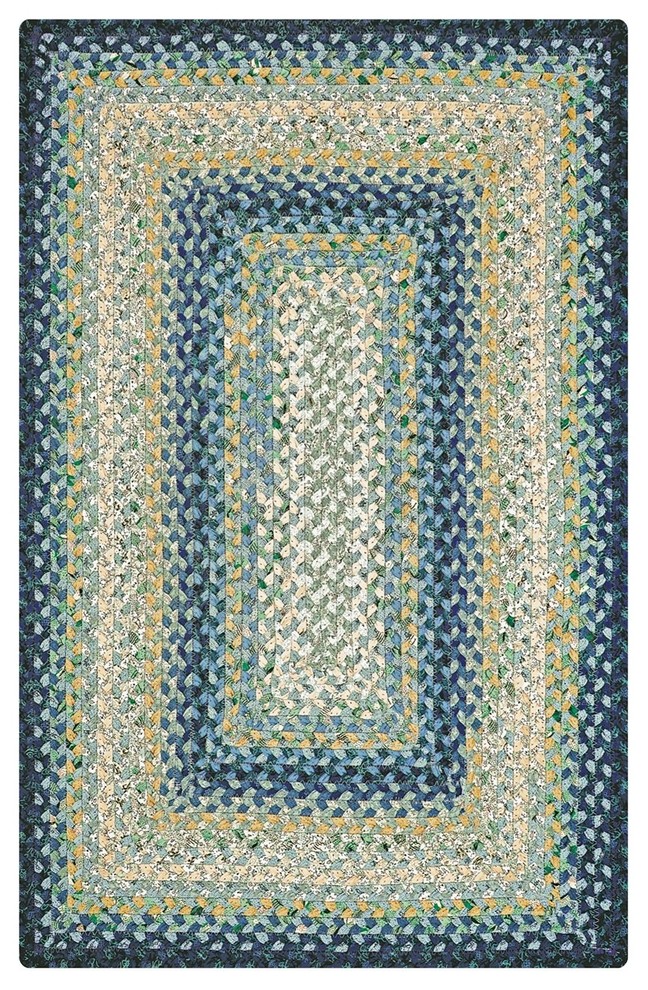 Homespice Decor Wedgewood Cotton Braided Rug (Rectangle), 6' x 9' Contemporary Area Rugs