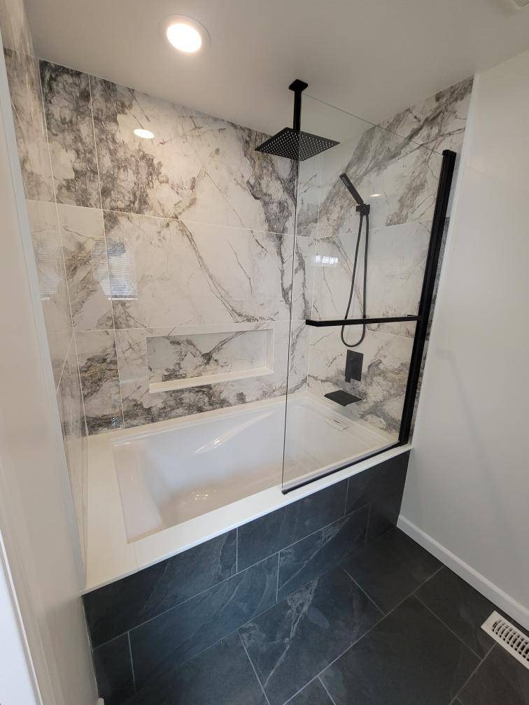 Bathroom - modern bathroom idea in Seattle