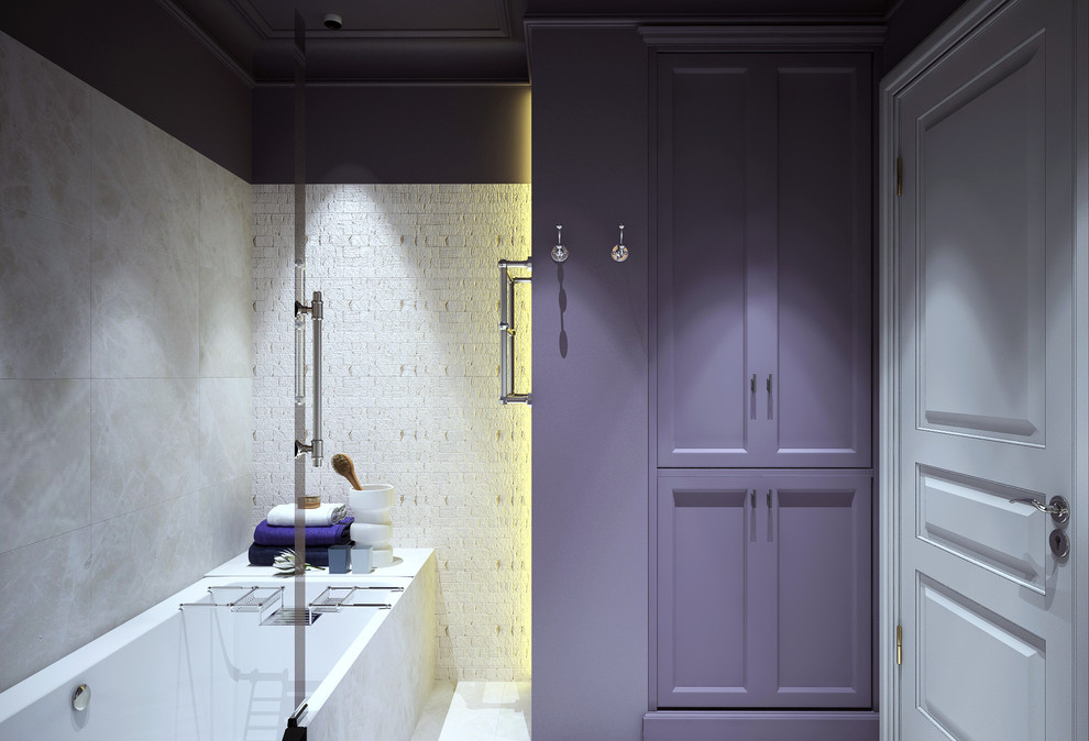 Marsala and Marble Интерьер квартиры для семьи с двумя дочками.