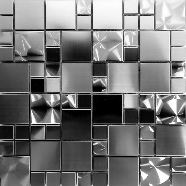 Unique Stainless Steel Mosaic Tile Kitchen Backsplash Bath Contemporary Mosaic Tile By Modket