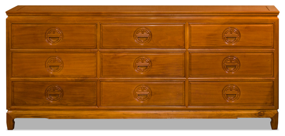 Rosewood Longevity Design Chest of Drawers - Asian - Accent Chests And
