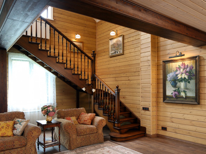 Дизайн интерьера деревянного дома 300 кв.м. в Крекшино
