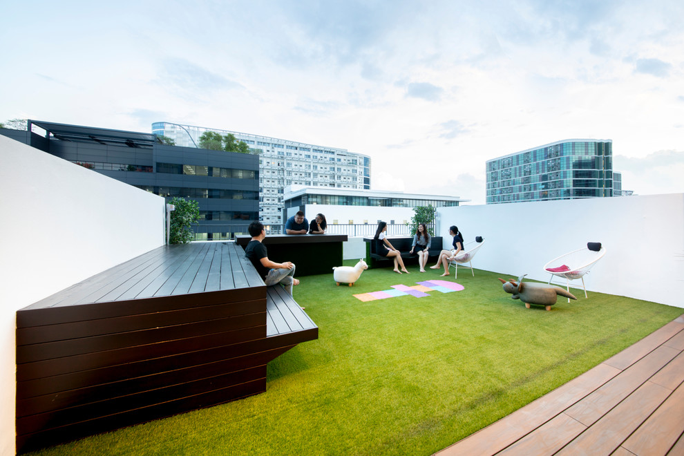 Design ideas for an industrial balcony in Singapore.