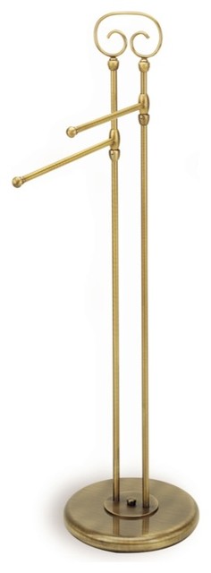 Gorgeous Vintage Free Standing Brass Towel Stand by StilHaus