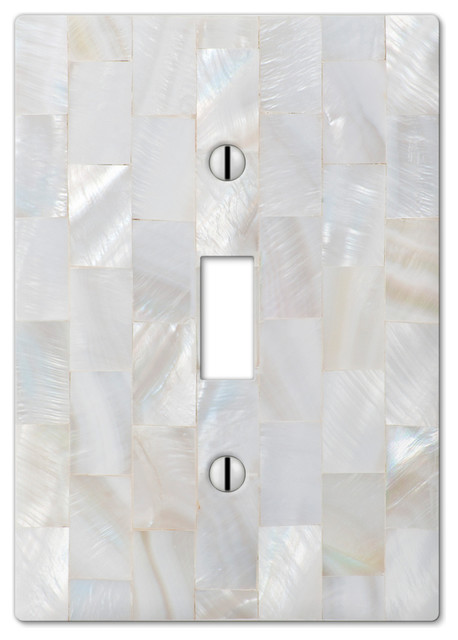 Pearl Capiz Composite 1 Toggle Wall Plate Beach Style Switch Pearl Capiz Composite 1 Toggle Wall Plate