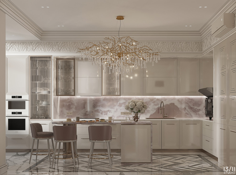 Трехкомнатная квартира в современной классике