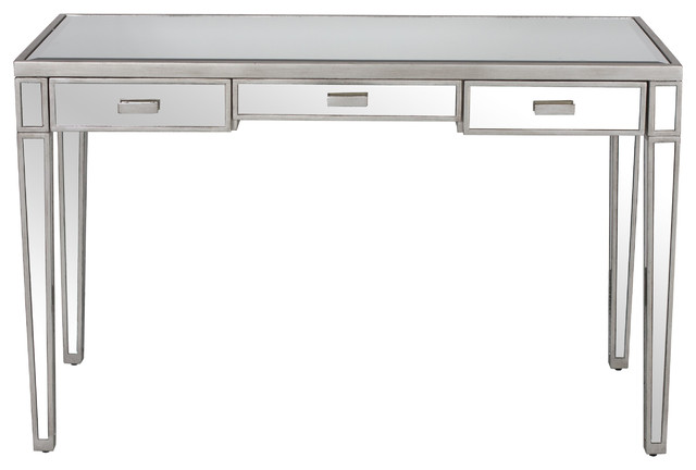 Worlds Away Vivien Silver Leaf And Mirrored Desk View In Your Worlds Away Vivien Silver Leaf And Mirrored Desk Desks Hutches