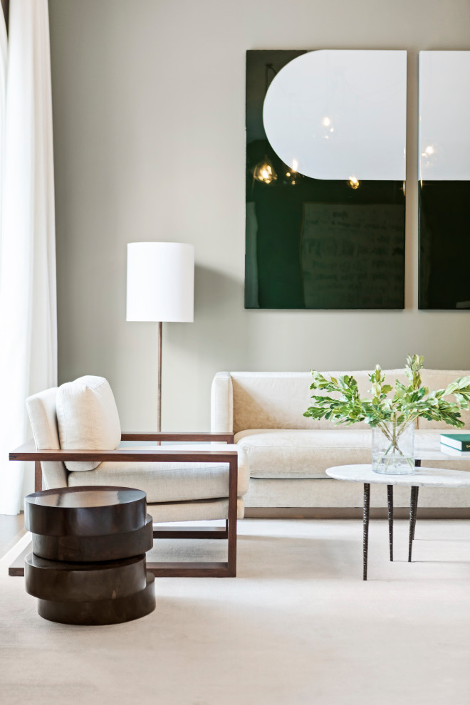 Inspiration for a contemporary living room remodel in New York