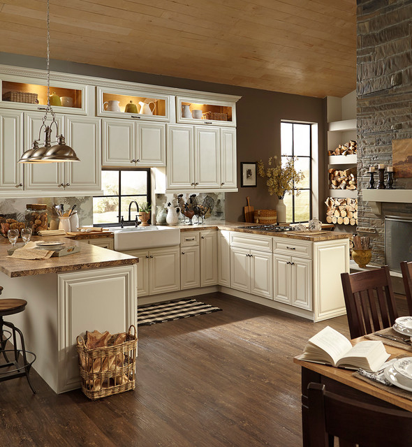 b.jorgsen & co. victoria ivory kitchen cabinets - traditional