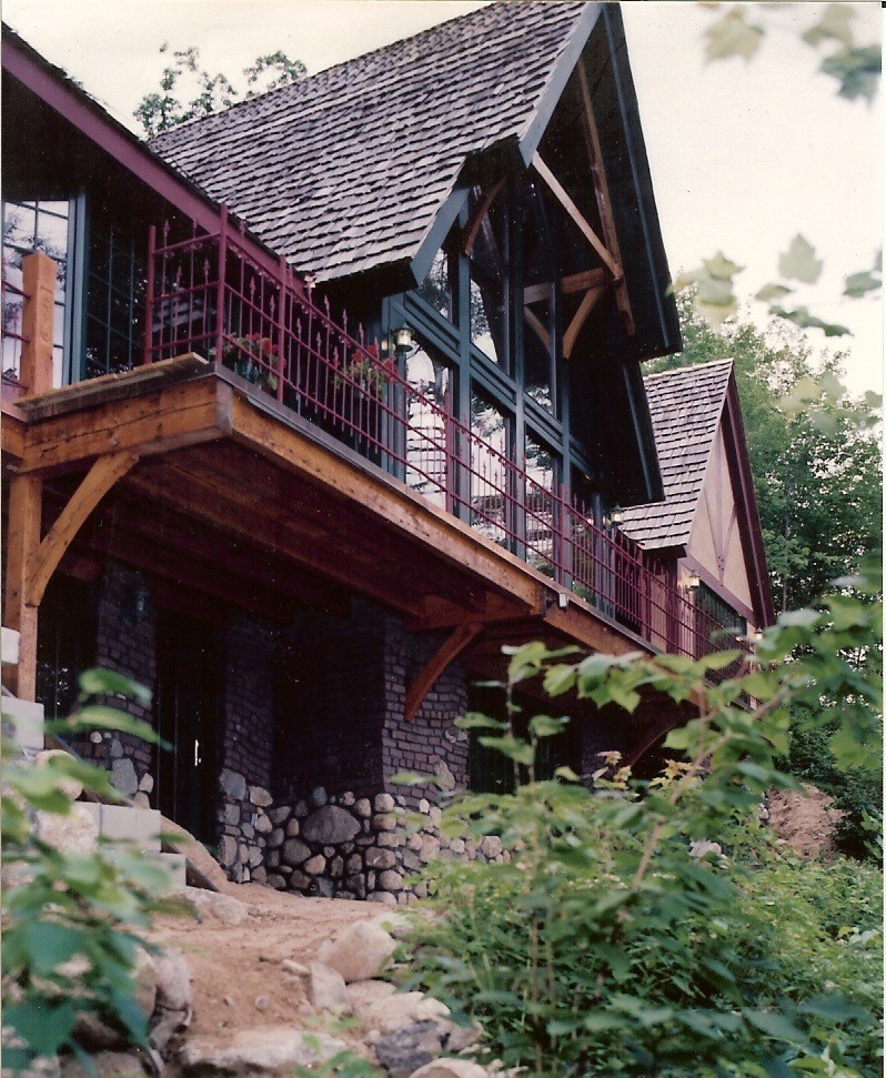 Inspiration for a rustic entryway remodel in Minneapolis