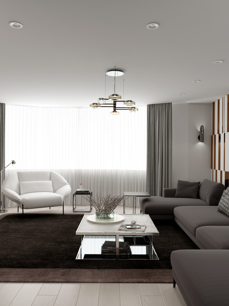 Проект квартиры 180 кв м «Монохром»