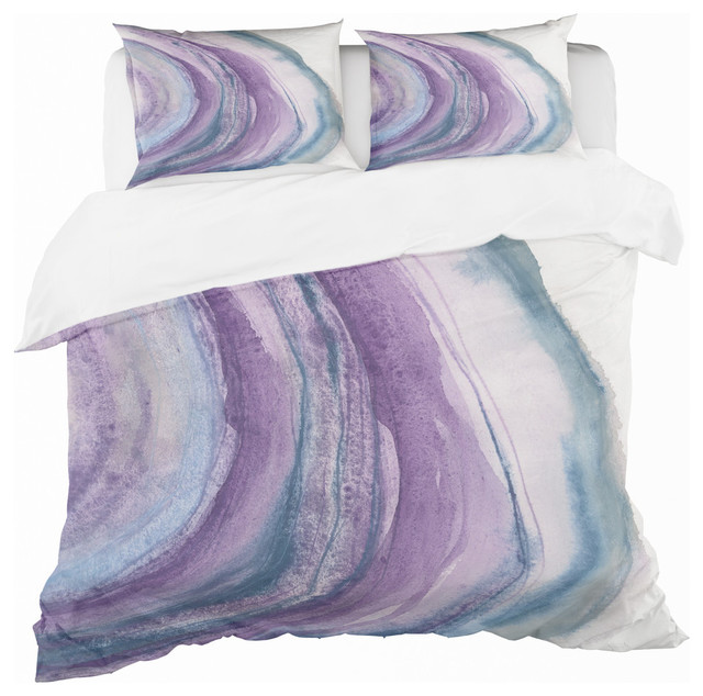 Watercolor Geode I Geometric Duvet Cover Set Contemporary Duvet Covers And Duvet Sets By Design Art Usa