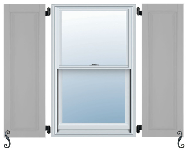 Atlantic Architectural Single Panel, Raised Panel Shutters, Set of 2