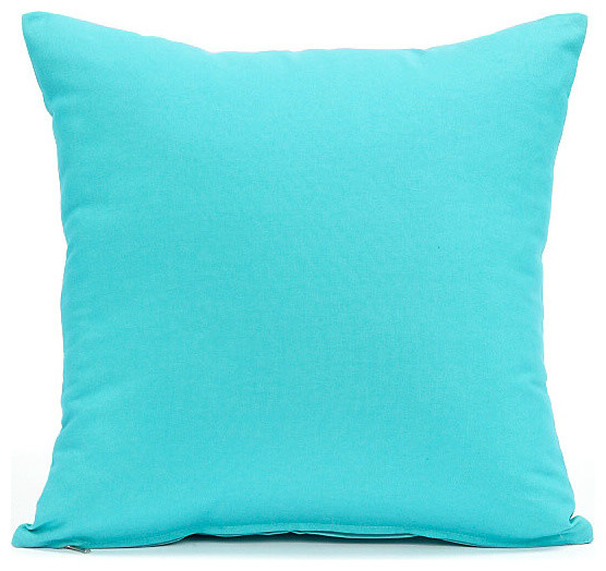 Solid Aqua Blue Pillow Cover, 26"x26"