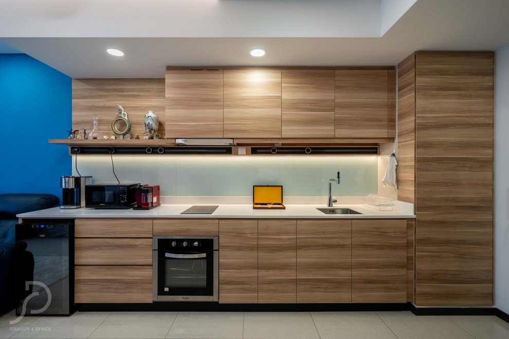 Inspiration for a contemporary kitchen in Singapore.