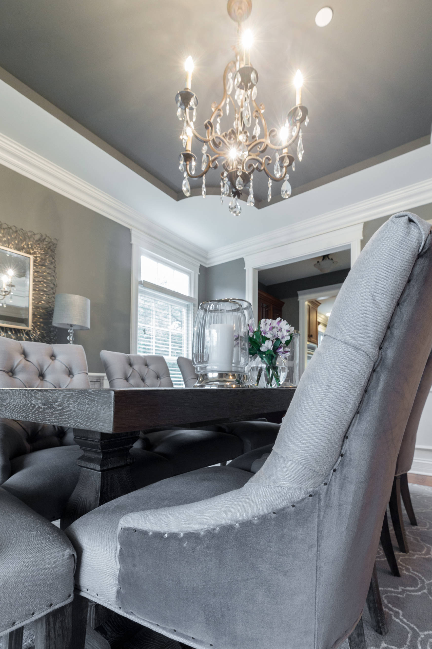 Silvery Gray Dining Room