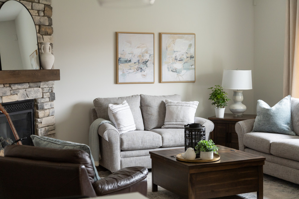 Living room - transitional living room idea in Calgary