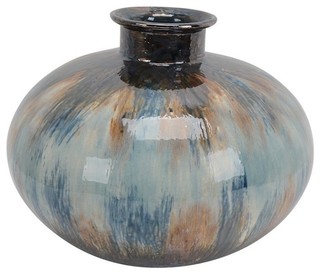 Sagebrook Home Multi Brown Blue Blend Pitcher Vase Contemporary Vases By Shopfreely