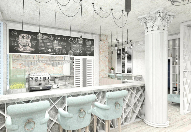 Дизайн-проект кафе La Marceille