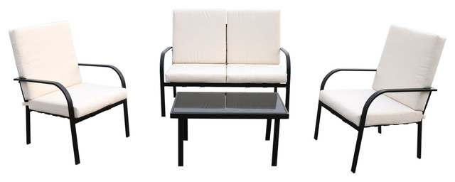 4 Piece Florida Padded Patio Set Outdoor Lounge Sets By Suntime 4 Piece Florida Padded Patio Set