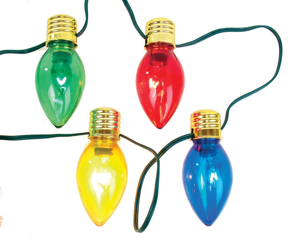 Kurt Adler UL 10Light MultiColored Giant C7 Bulb Light Set, 12