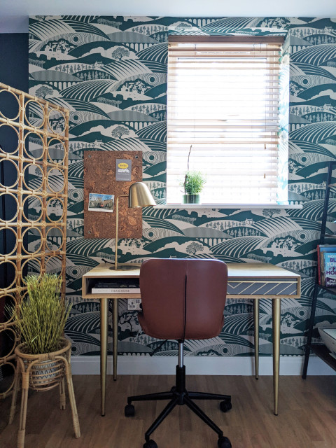 New Build Open Plan Living Space retro-arbetsrum