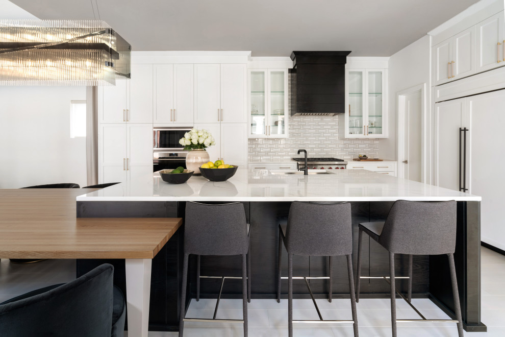 Two-Tone Contemporary Kitchen - Transitional - Kitchen - Philadelphia ...