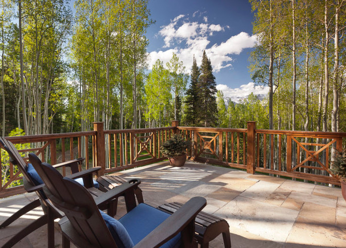 Inspiration for a rustic patio remodel in Denver