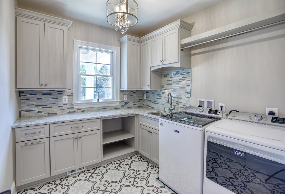 Custom Home Cabinetry - Neutral Grays & Blues