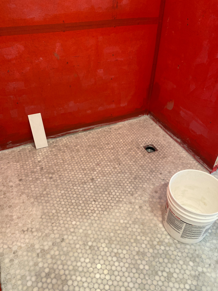 Shower curb installation