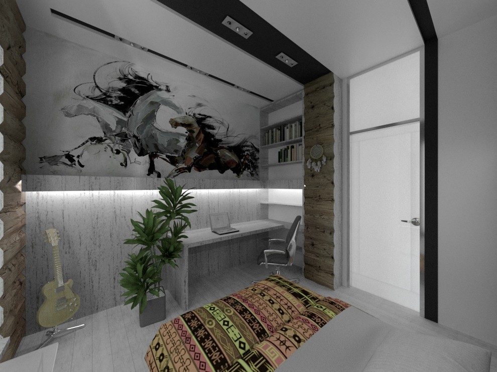 Комната для подростка в доме из бруса