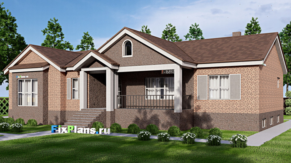 Проект одноэтажного дома 22х18м S438м2 F-16892