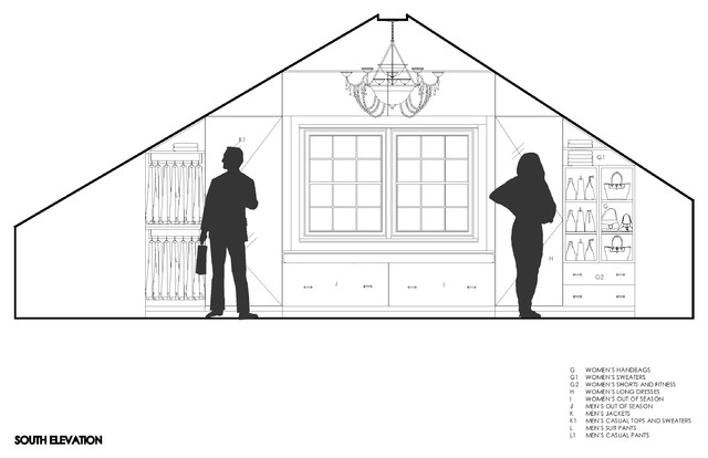 Master Closet transitional-interior-elevation